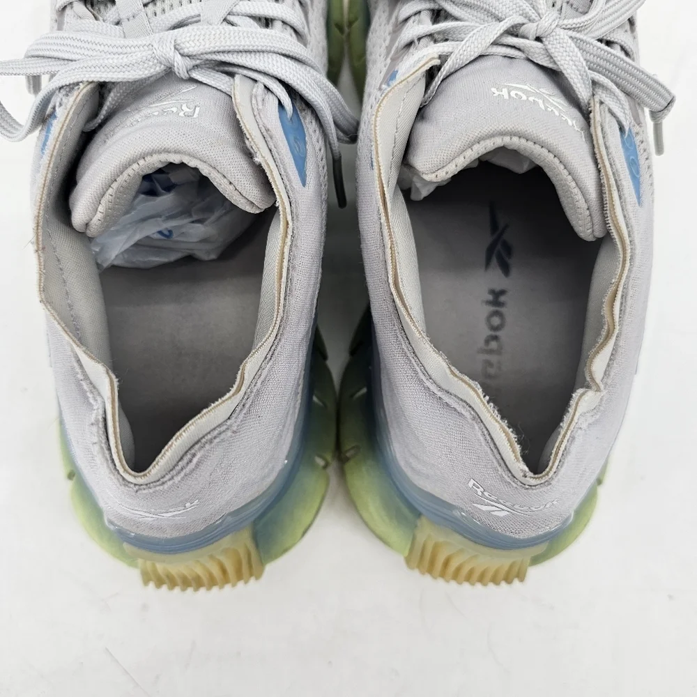 Reebok Zig Kinetica Lemon Glow Fluid Blue & Grey Womens Size 8